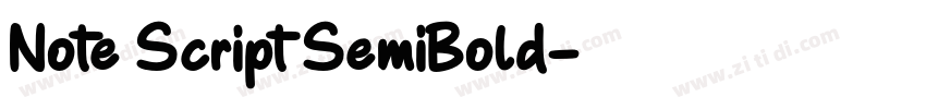 Note Script SemiBold字体转换